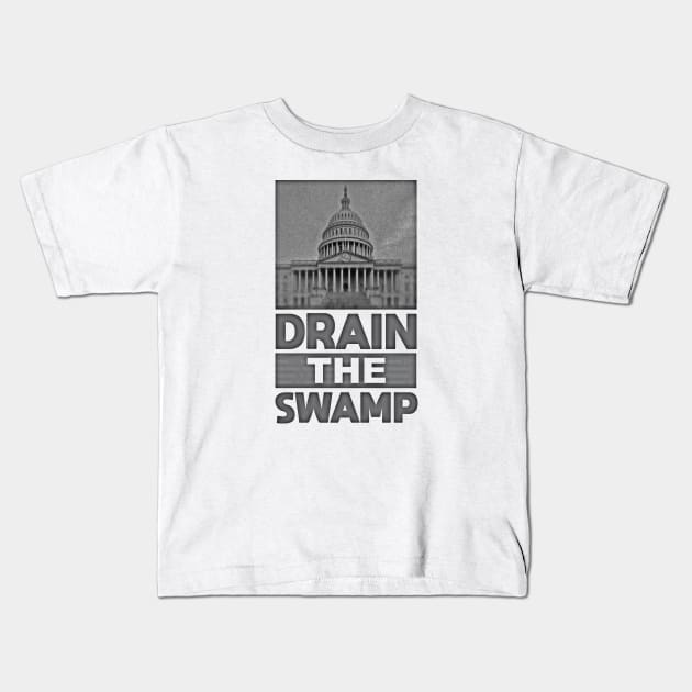 Drain the Swamp Kids T-Shirt by Dale Preston Design